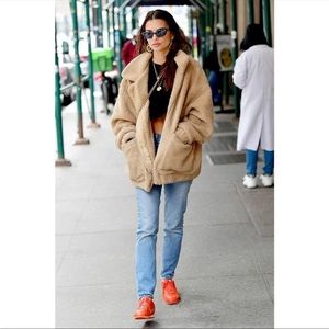 I Am Gia | Cozy Tan Teddy Jacket XS